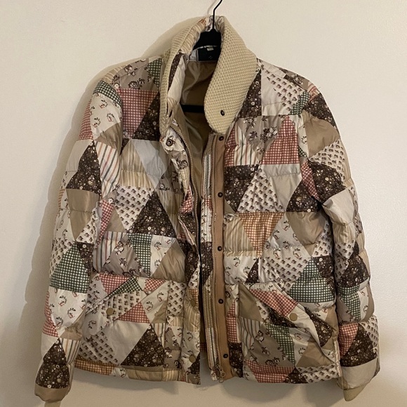 Tuckernuck Quilted Floral Ditsy Patchwork Down Puffer Jacket Women’s Medium - Picture 3 of 9